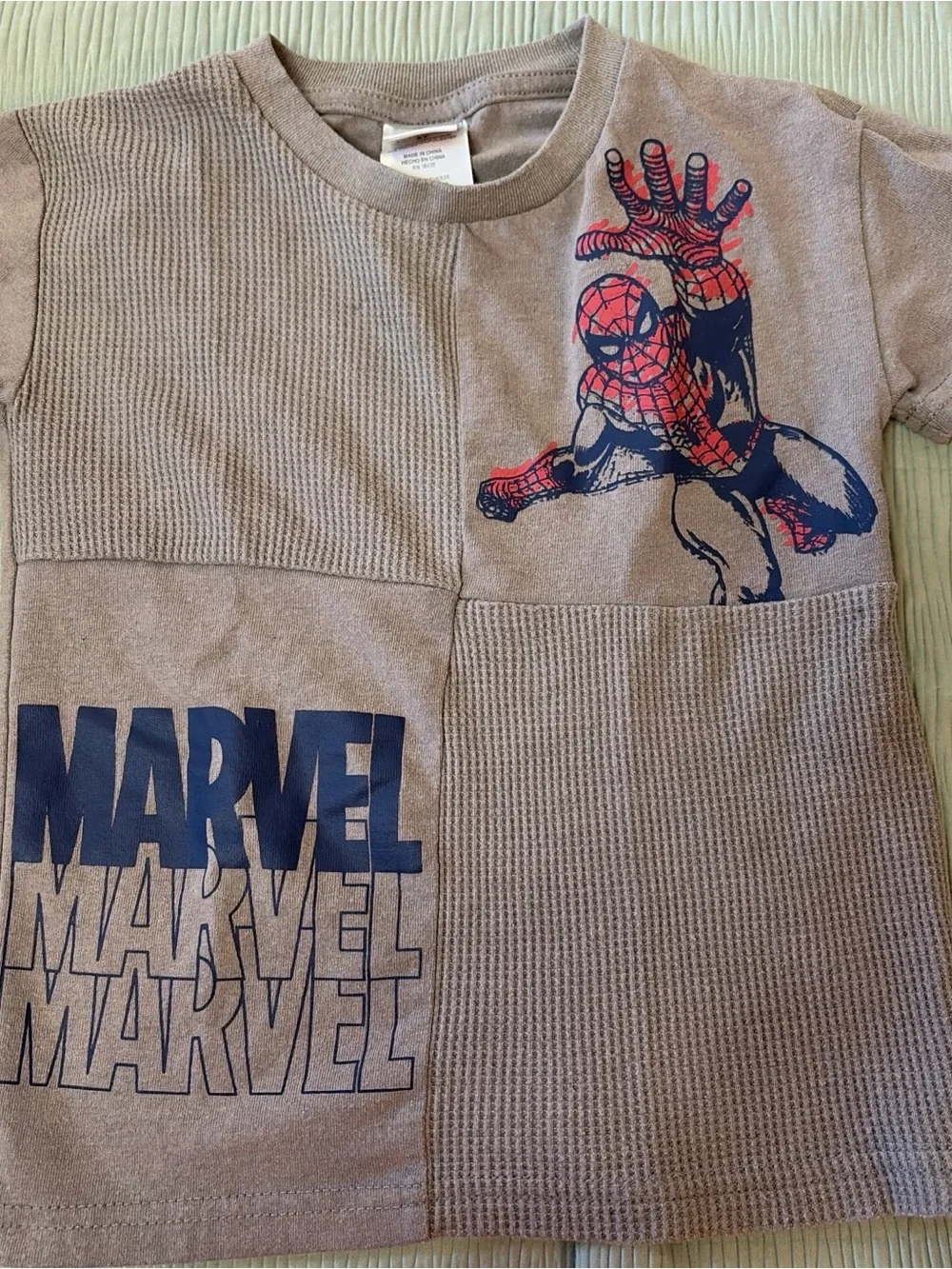 Marvel Gray Spider-Man Tee with Black Logo Shorts